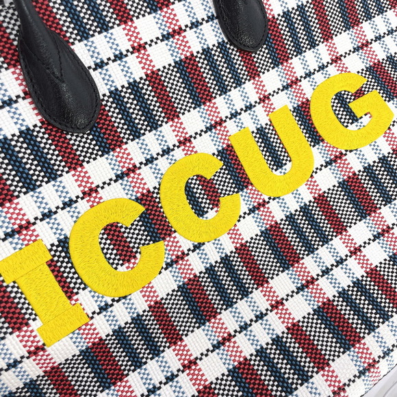 Gucci Large Tote Embroidered Canvas Leather Multicolor - Picture 12 of 13